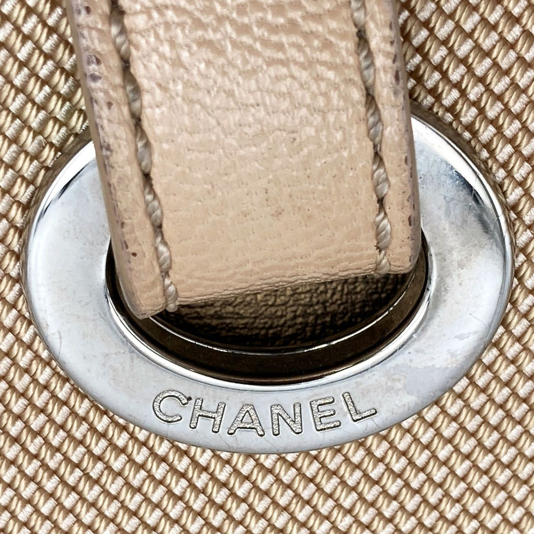 CHANEL シャネル 
 パリビアリッツ トートバッグ 
コーティングキャンバス ゴールド