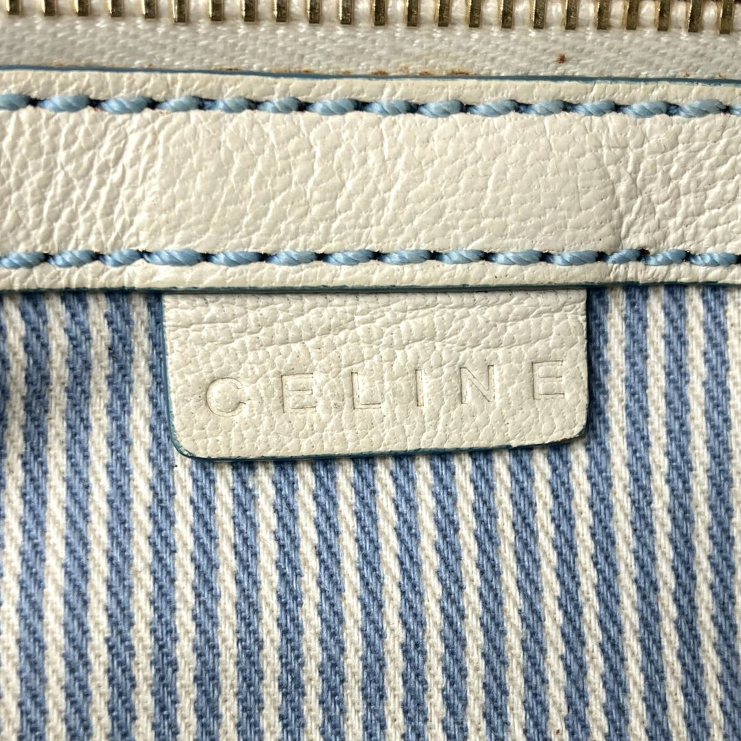 CELINE セリーヌ 
 SA 00/26 ハンドバッグ 
キャンバス/レザー  ブルー