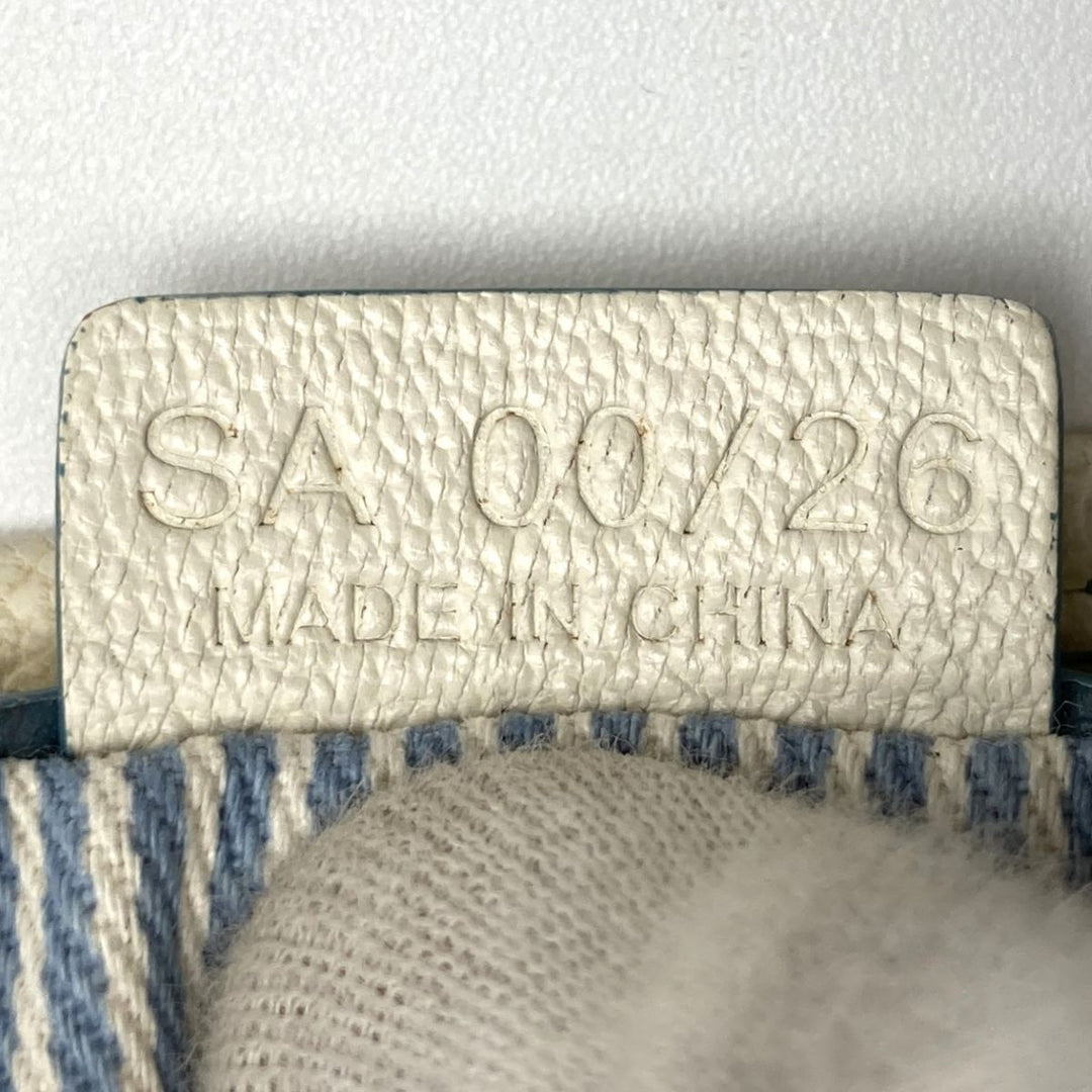 CELINE セリーヌ 
 SA 00/26 ハンドバッグ 
キャンバス/レザー  ブルー