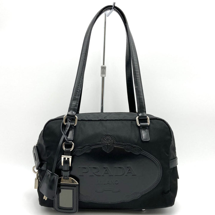 PRADA プラダ 
 BR3150 トートバッグ 
ナイロン/レザー  ブラック