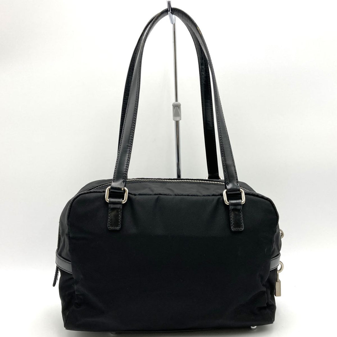 PRADA プラダ 
 BR3150 トートバッグ 
ナイロン/レザー  ブラック