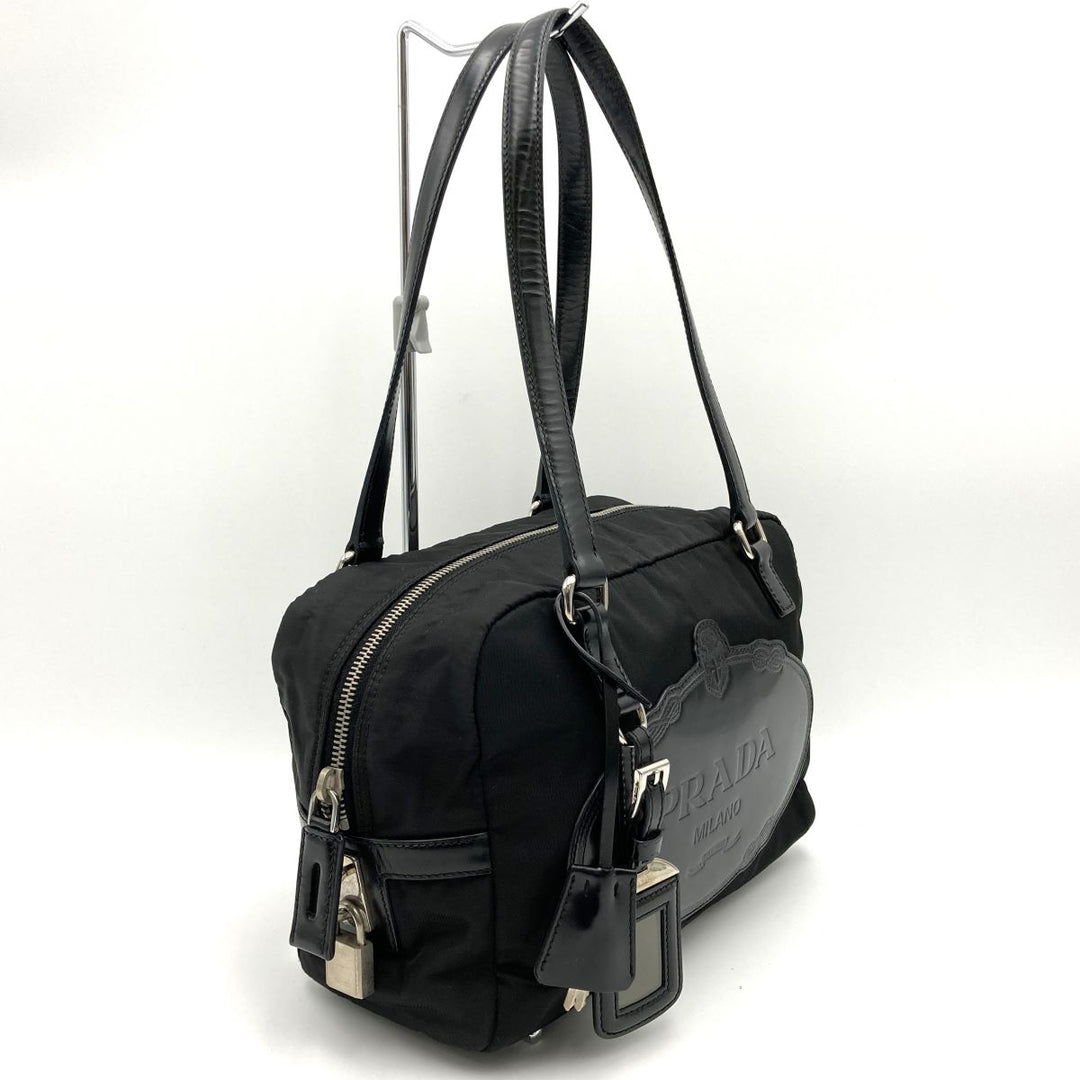 PRADA プラダ 
 BR3150 トートバッグ 
ナイロン/レザー  ブラック