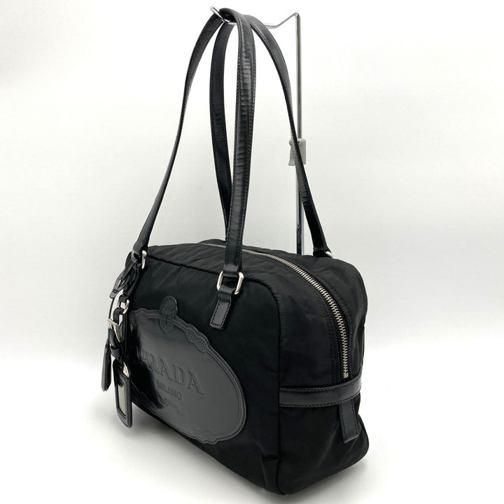 PRADA プラダ 
 BR3150 トートバッグ 
ナイロン/レザー  ブラック