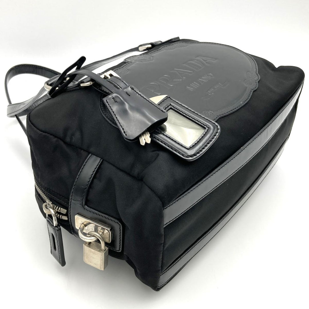 PRADA プラダ 
 BR3150 トートバッグ 
ナイロン/レザー  ブラック