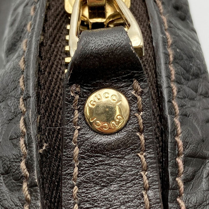 GUCCI グッチ 
 201448  ショルダーバッグ 
レザー ダークブラウン