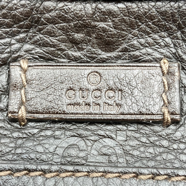 GUCCI グッチ 
 201448  ショルダーバッグ 
レザー ダークブラウン