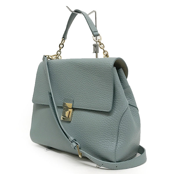 中美品 
Furla フルラ 
 ショルダーバッグ 
レザー ブルー/青 中古