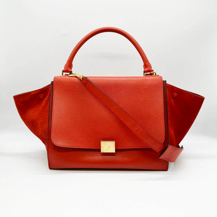 CELINE セリーヌ 
 ハンドバッグ 
レザー レッド