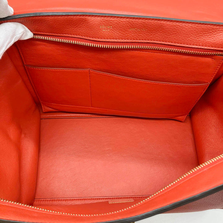 CELINE セリーヌ 
 ハンドバッグ 
レザー レッド