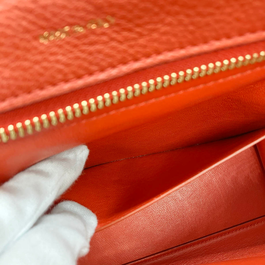 CELINE セリーヌ 
 ハンドバッグ 
レザー レッド
