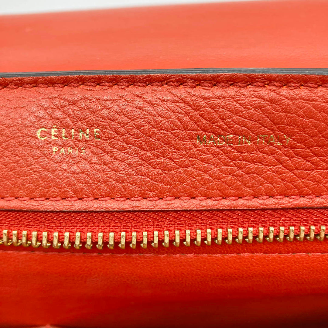 CELINE セリーヌ 
 ハンドバッグ 
レザー レッド