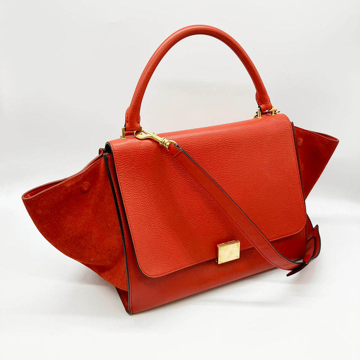 CELINE セリーヌ 
 ハンドバッグ 
レザー レッド