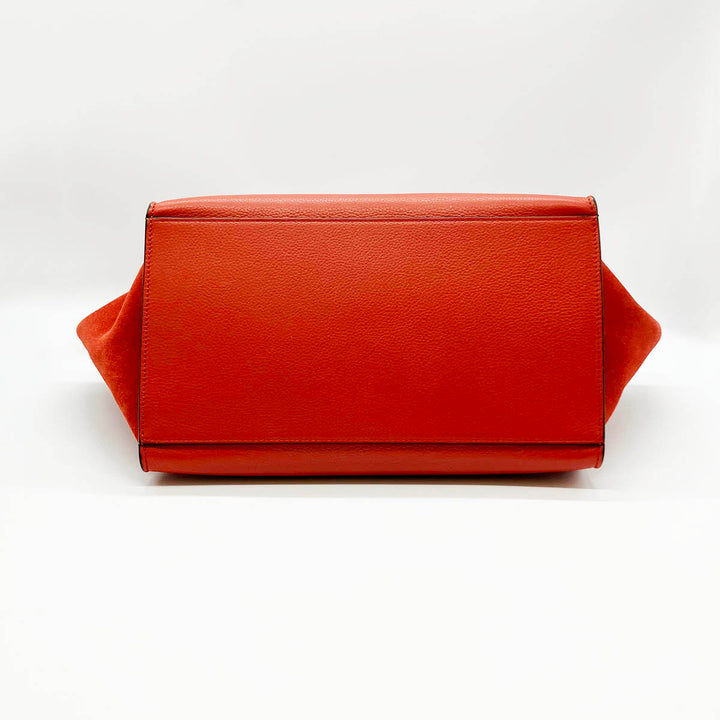 CELINE セリーヌ 
 ハンドバッグ 
レザー レッド