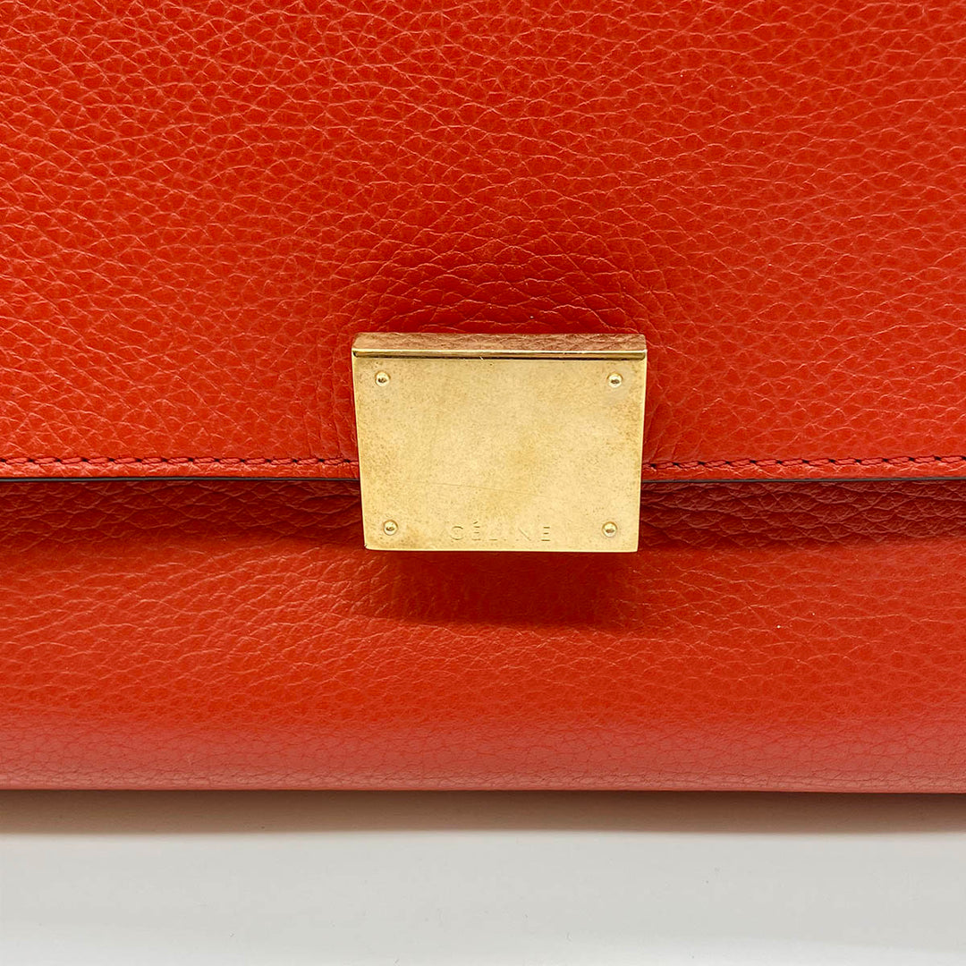 CELINE セリーヌ 
 ハンドバッグ 
レザー レッド