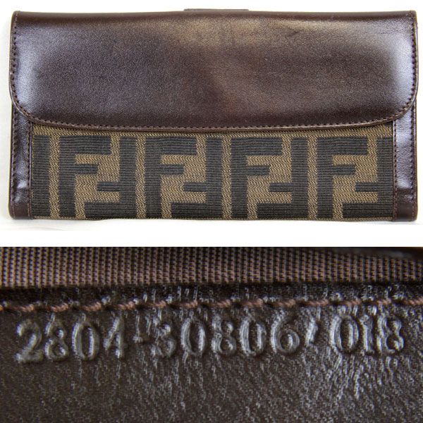 FENDI フェンディ 
 2804－30806 長財布 
キャンバス ブラウン