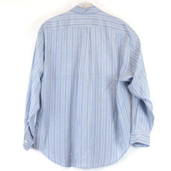 良品『USED』 
RALPH LAUREN ラルフローレン 
 ストライプブラウス ブラウス 
シルク ライトブルー