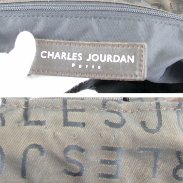 『USED』 
 
 CHARLES JORDAN ハンドバッグ 
ナイロン ブラウン