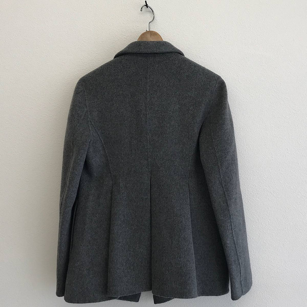 『USED』 
theory セオリー 
 ショートコート テーラードジャケット 
カシミヤ /毛 グレー系