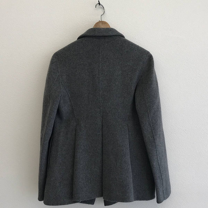 『USED』 
theory セオリー 
 ショートコート テーラードジャケット 
カシミヤ /毛 グレー系
