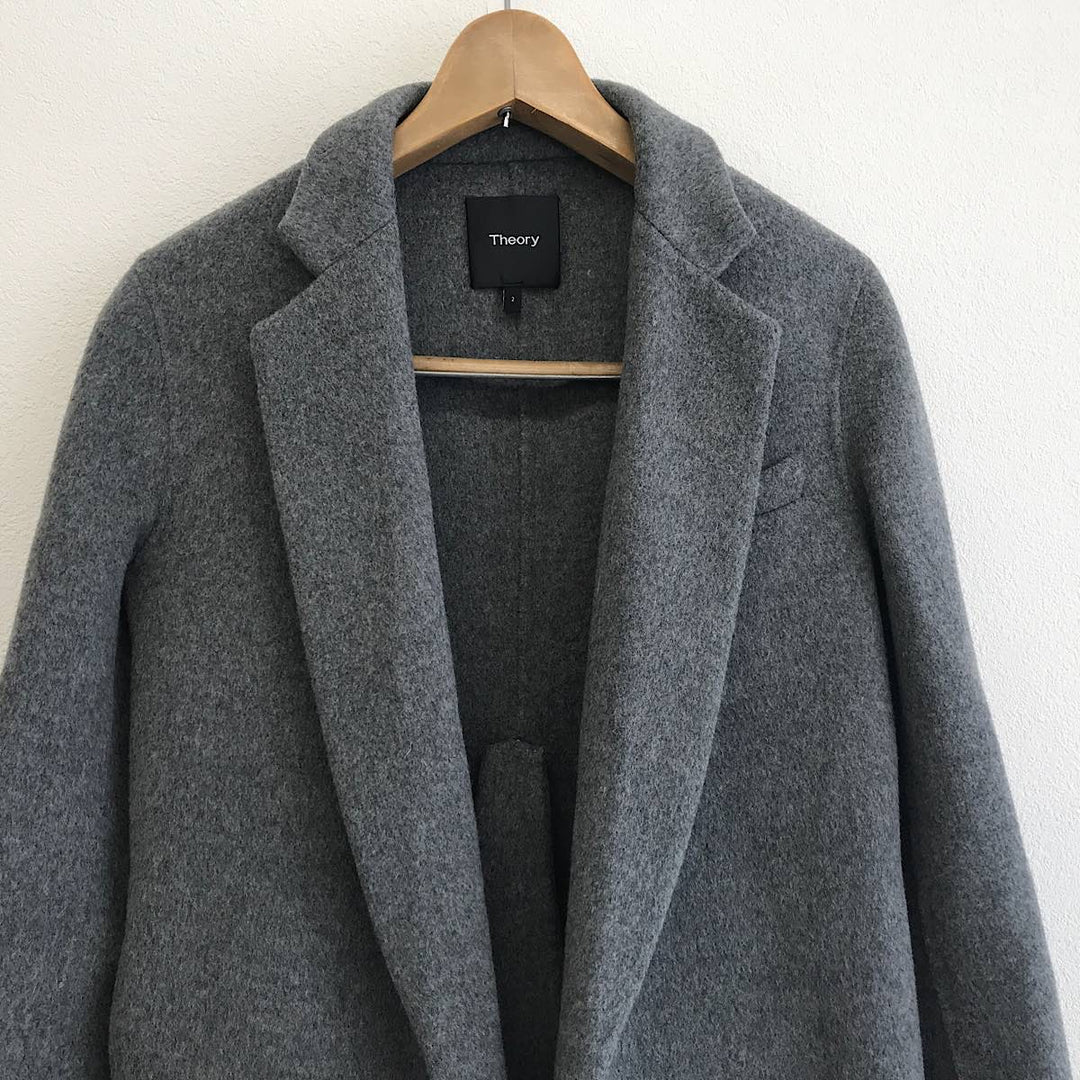 『USED』 
theory セオリー 
 ショートコート テーラードジャケット 
カシミヤ /毛 グレー系
