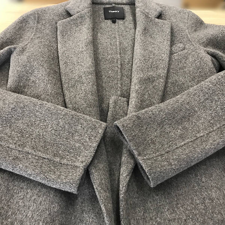 『USED』 
theory セオリー 
 ショートコート テーラードジャケット 
カシミヤ /毛 グレー系
