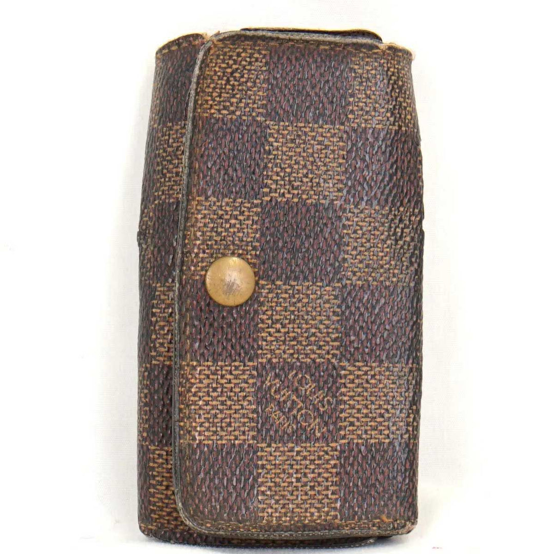 やや難あり『USED』 
LOUIS VUITTON ルイ・ヴィトン 
 ミュルティクレ4 N60385 キーケース 
ダミエキャンバス エベヌ