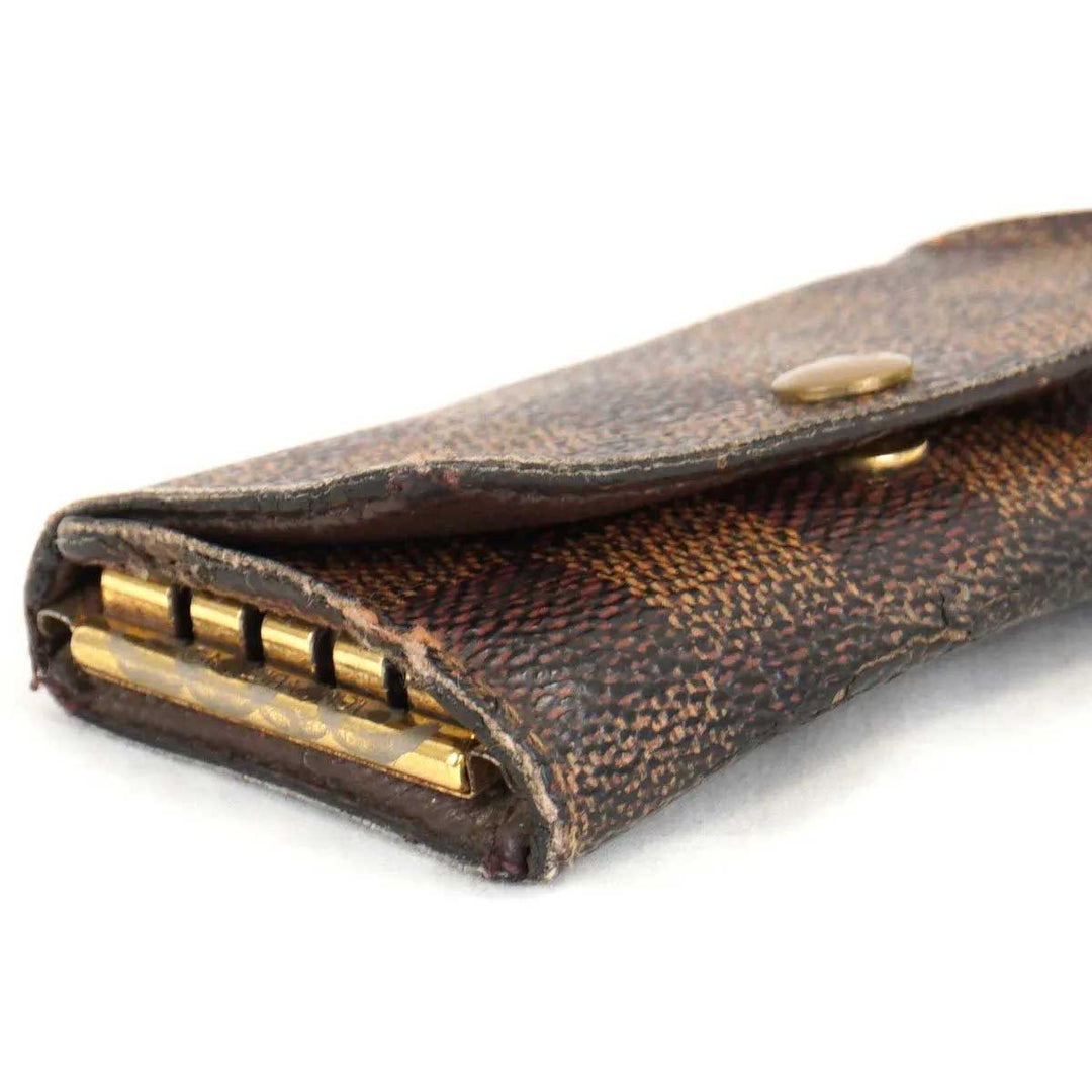 やや難あり『USED』 
LOUIS VUITTON ルイ・ヴィトン 
 ミュルティクレ4 N60385 キーケース 
ダミエキャンバス エベヌ