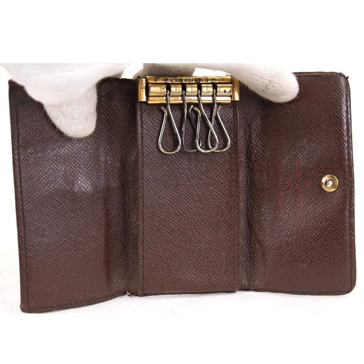 やや難あり『USED』 
LOUIS VUITTON ルイ・ヴィトン 
 ミュルティクレ4 N60385 キーケース 
ダミエキャンバス エベヌ
