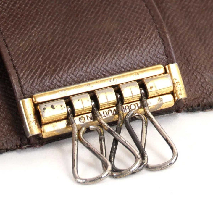 やや難あり『USED』 
LOUIS VUITTON ルイ・ヴィトン 
 ミュルティクレ4 N60385 キーケース 
ダミエキャンバス エベヌ