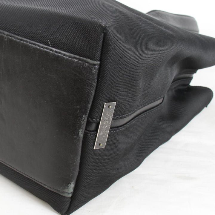 COACH コーチ 
 F0K-7400 ハンドバッグ 
ナイロンキャンバス×レザー ブラック