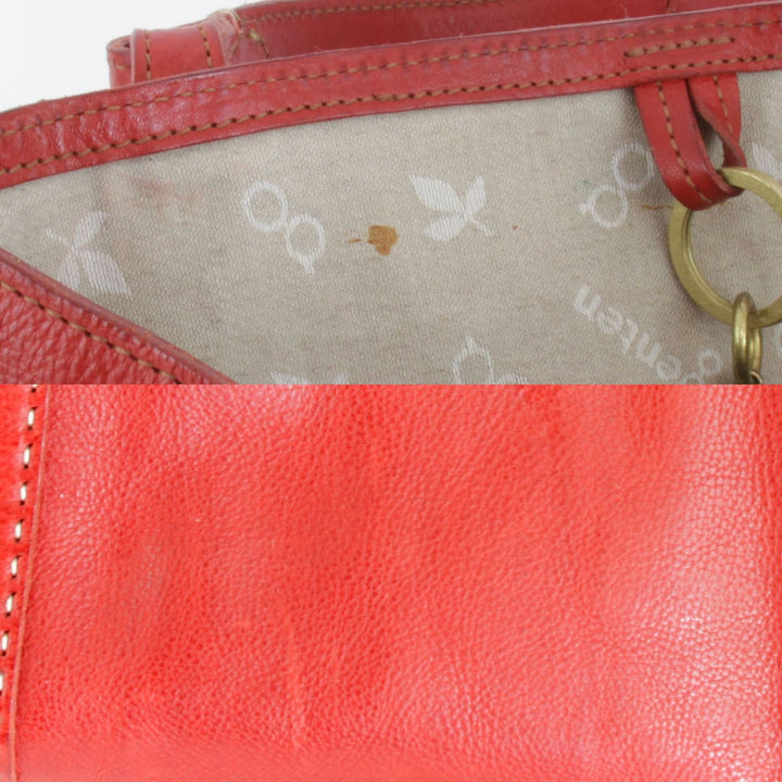 『USED』 
genten ゲンテン 
 トートバッグ 
レザー レッド