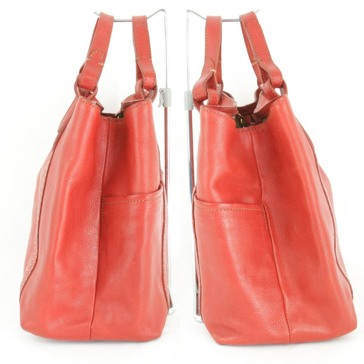 『USED』 
genten ゲンテン 
 トートバッグ 
レザー レッド
