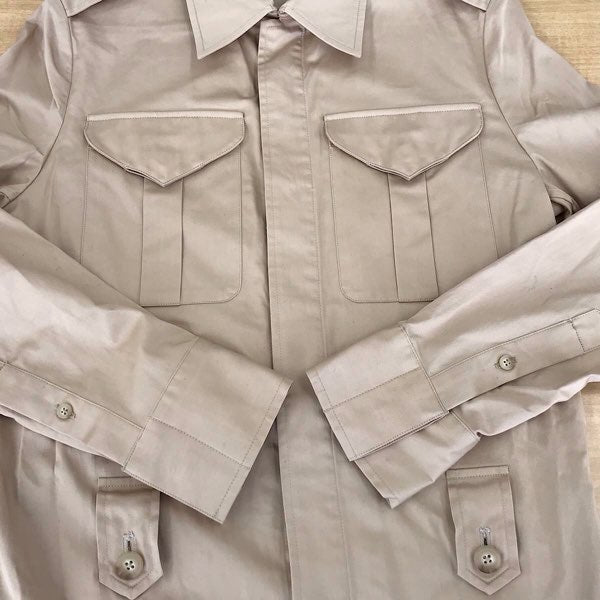 『USED』 
RALPH LAUREN ラルフローレン 
 スプリングコート ステンカラーコート 
コットン/牛革  ベージュ系