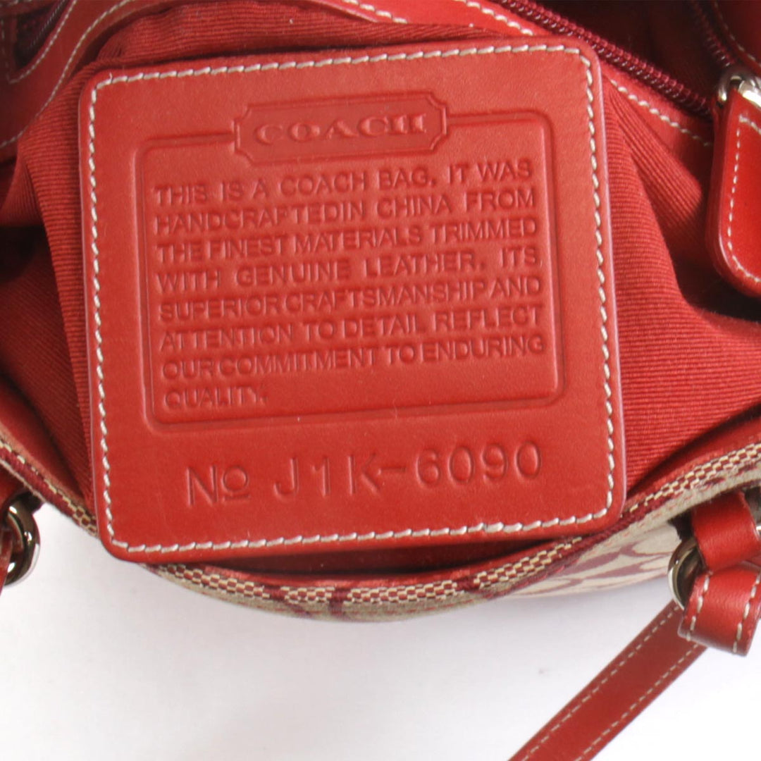 『USED』 
COACH コーチ 
 シグネチャー トートバッグ 
 レッド