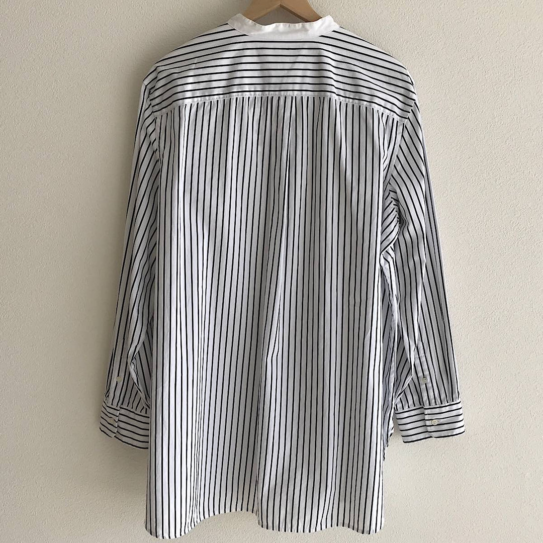 『USED』 
RALPH LAUREN ラルフローレン 
 サイズ2X ストライプシャツ RN41381/CA56658 長袖シャツ 
コットン ホワイト/ブラック系