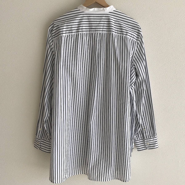 『USED』 
RALPH LAUREN ラルフローレン 
 サイズ2X ストライプシャツ RN41381/CA56658 長袖シャツ 
コットン ホワイト/ブラック系