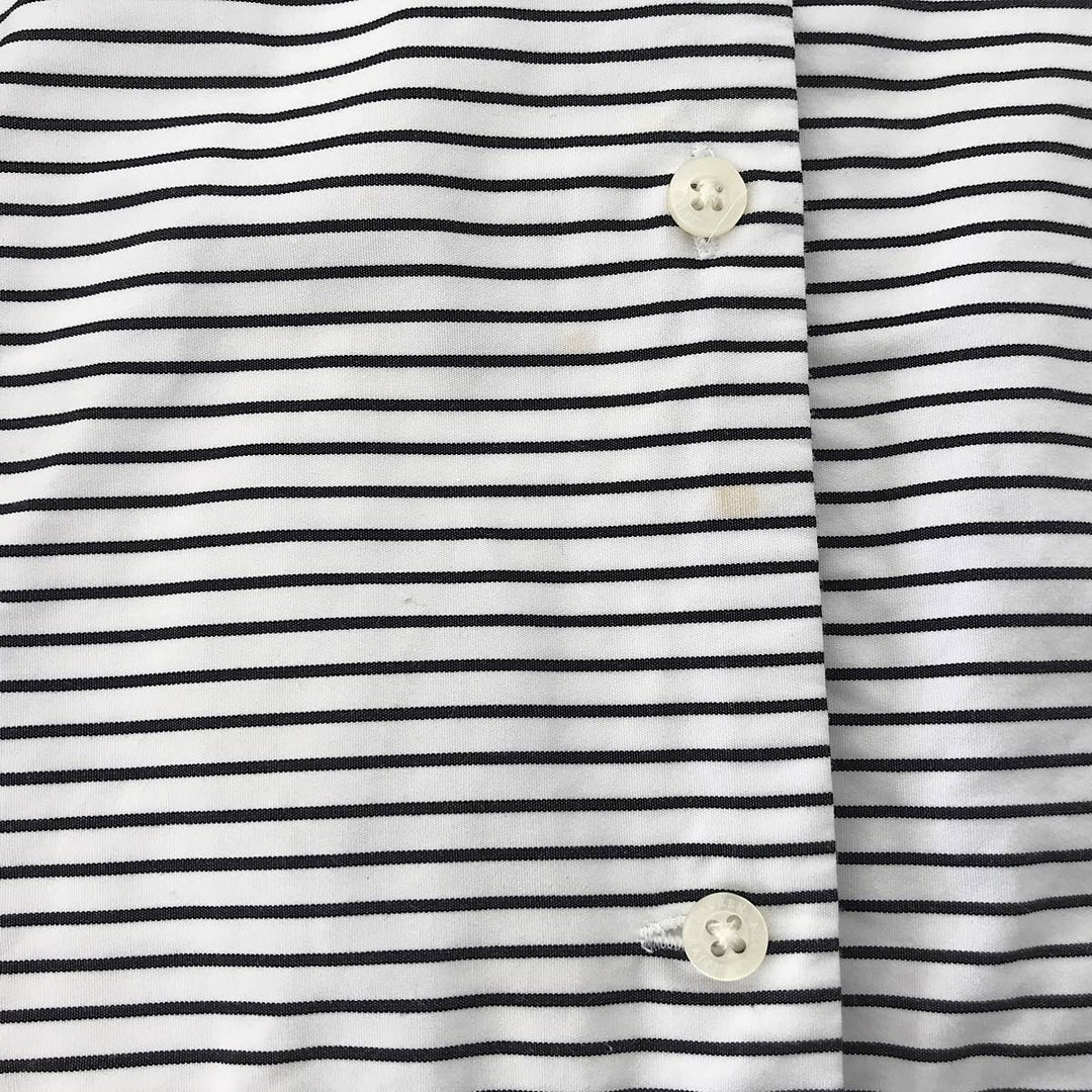 『USED』 
RALPH LAUREN ラルフローレン 
 サイズ2X ストライプシャツ RN41381/CA56658 長袖シャツ 
コットン ホワイト/ブラック系