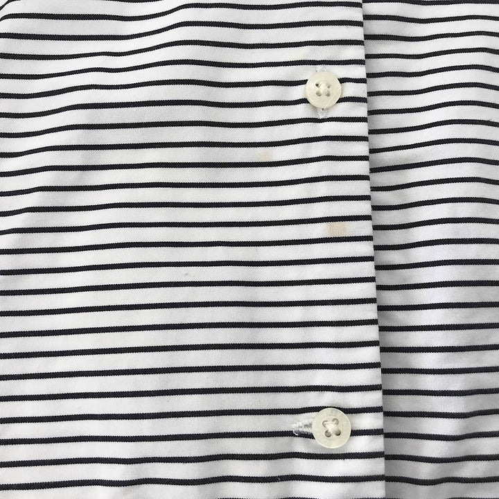 『USED』 
RALPH LAUREN ラルフローレン 
 サイズ2X ストライプシャツ RN41381/CA56658 長袖シャツ 
コットン ホワイト/ブラック系