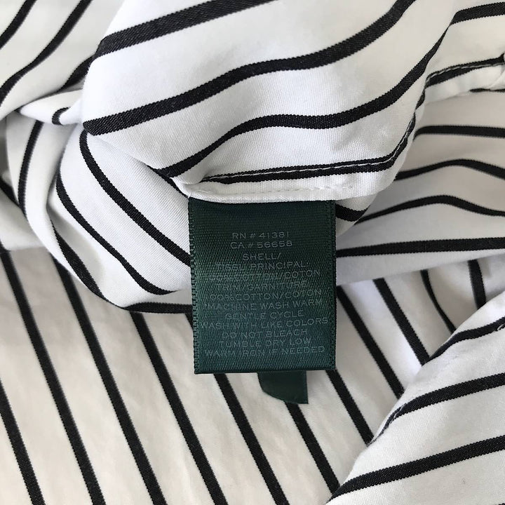 『USED』 
RALPH LAUREN ラルフローレン 
 サイズ2X ストライプシャツ RN41381/CA56658 長袖シャツ 
コットン ホワイト/ブラック系