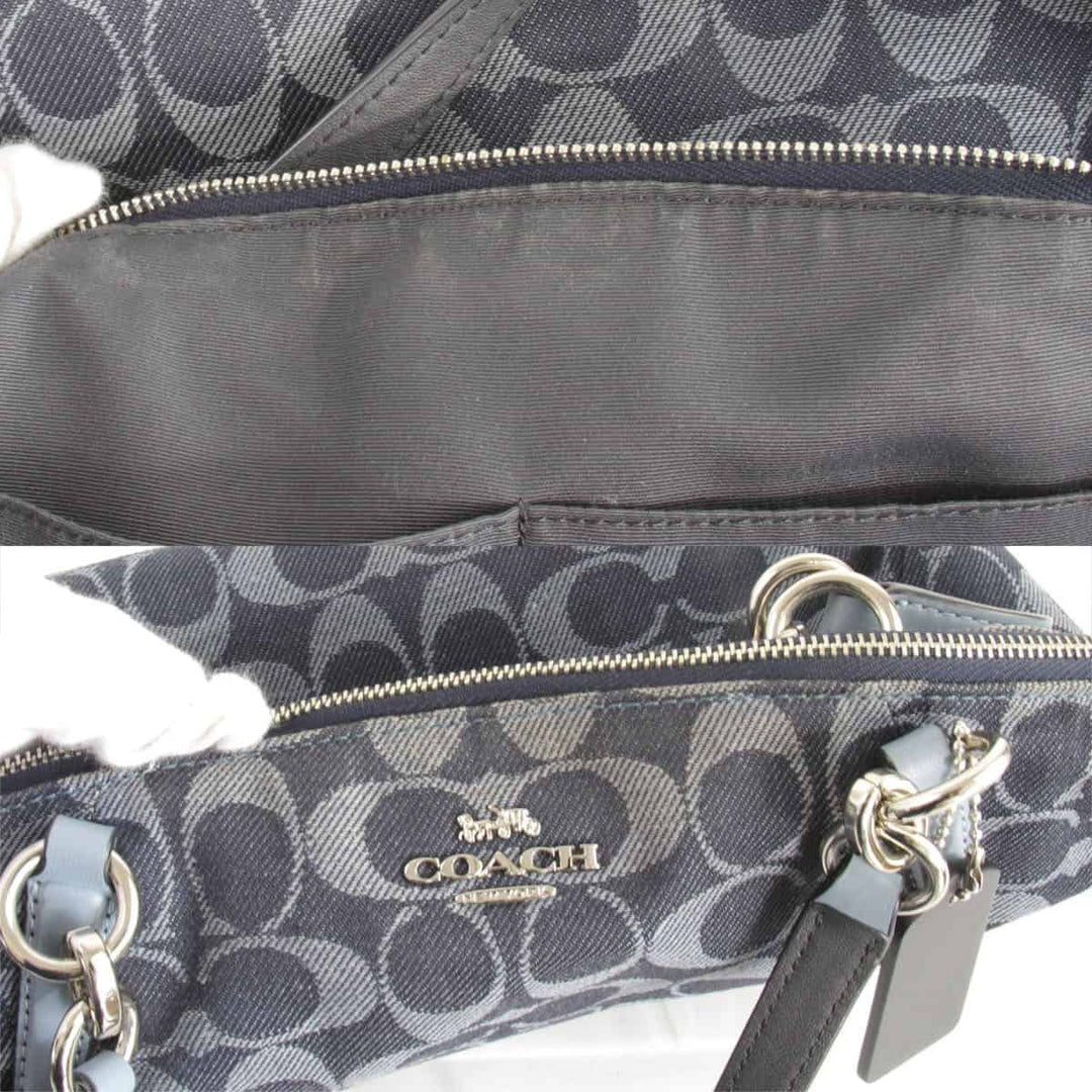 良品『USED』 
COACH コーチ 
 F25891 ショルダーバッグ 
デニム ブルー