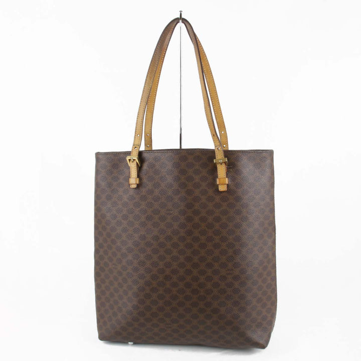 『USED』 
CELINE セリーヌ 
 マカダム柄  トートバッグ 
PVC ブラウン