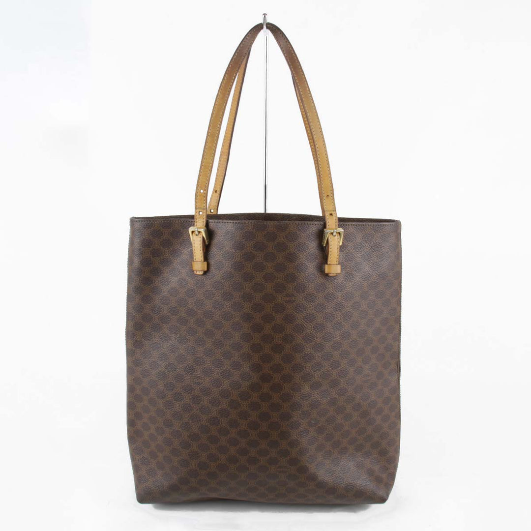 『USED』 
CELINE セリーヌ 
 マカダム柄  トートバッグ 
PVC ブラウン