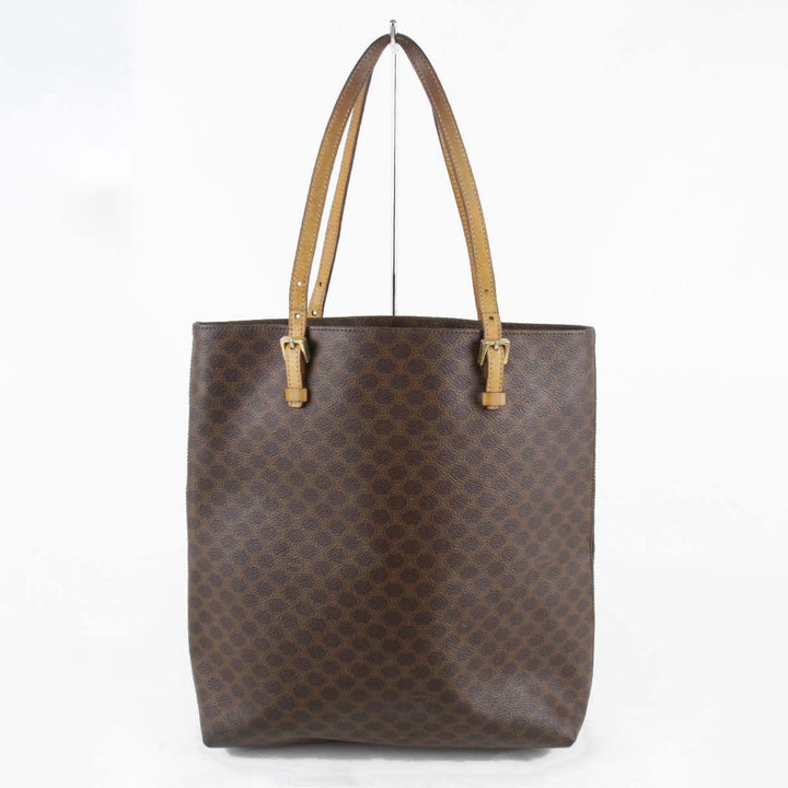 『USED』 
CELINE セリーヌ 
 マカダム柄  トートバッグ 
PVC ブラウン
