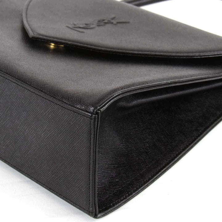 美品『USED』 
YVES SAINT LAURENT イヴ・サンローラン 
 ハンドバッグ 
レザー ブラック