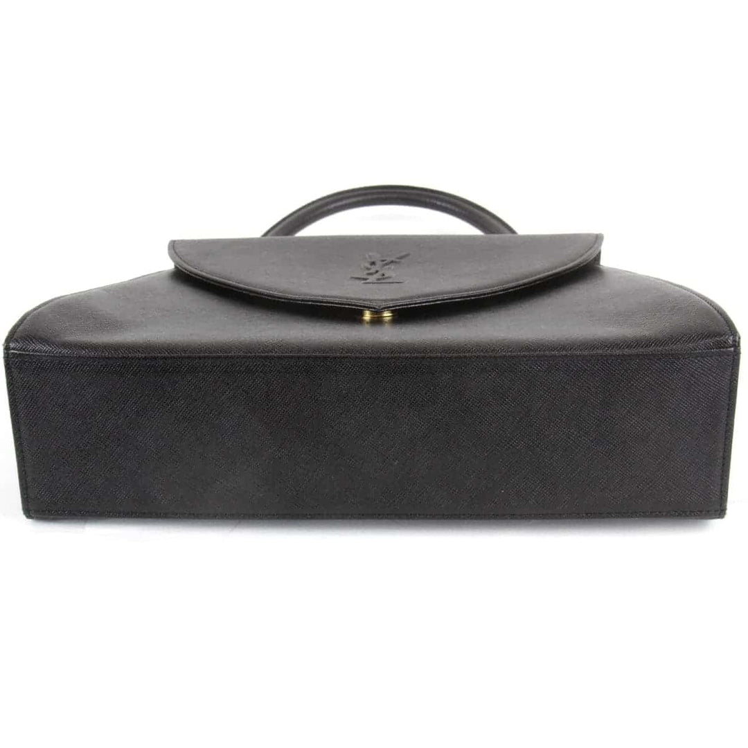 美品『USED』 
YVES SAINT LAURENT イヴ・サンローラン 
 ハンドバッグ 
レザー ブラック