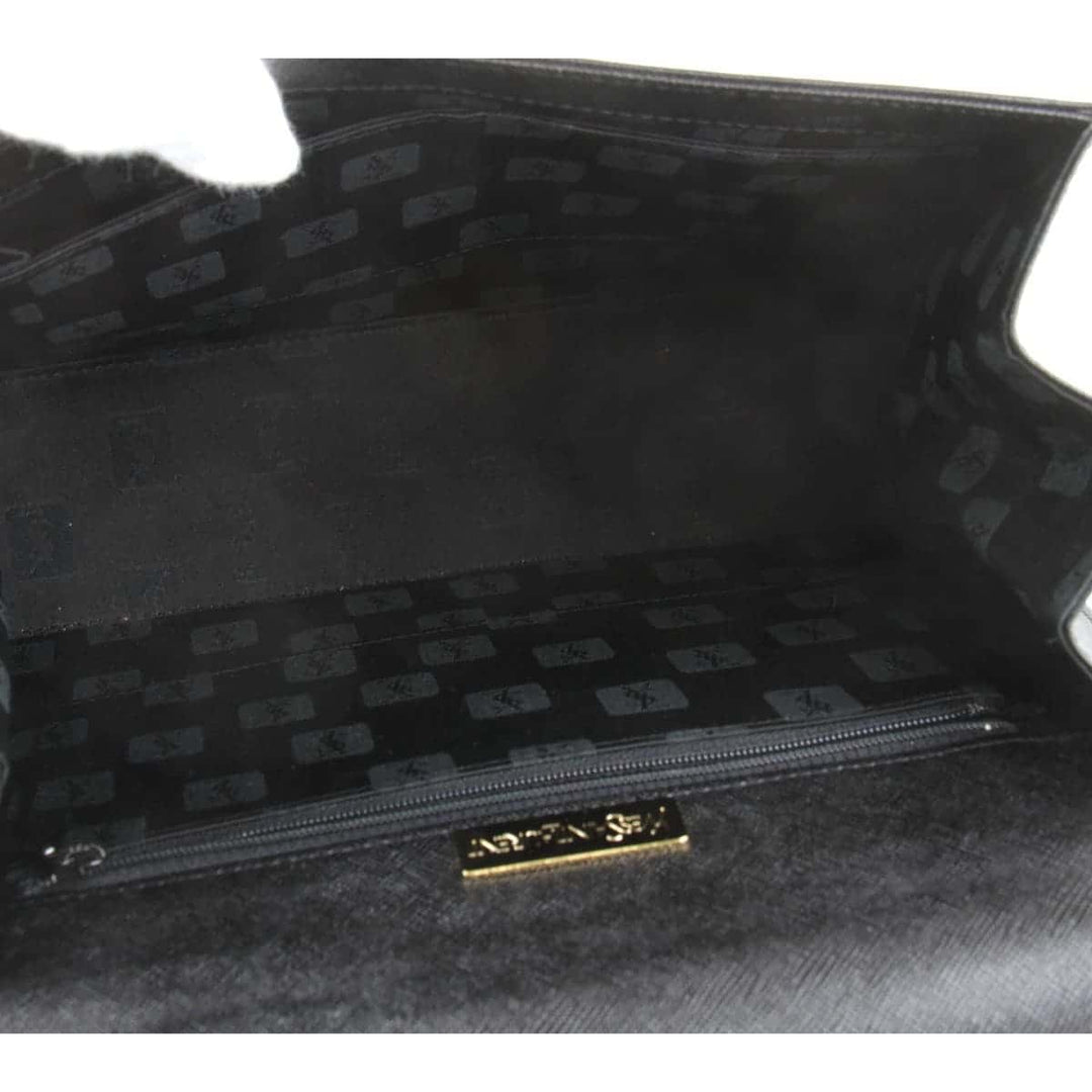 美品『USED』 
YVES SAINT LAURENT イヴ・サンローラン 
 ハンドバッグ 
レザー ブラック