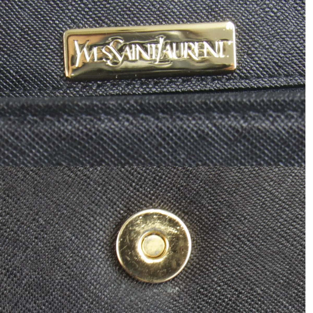 美品『USED』 
YVES SAINT LAURENT イヴ・サンローラン 
 ハンドバッグ 
レザー ブラック