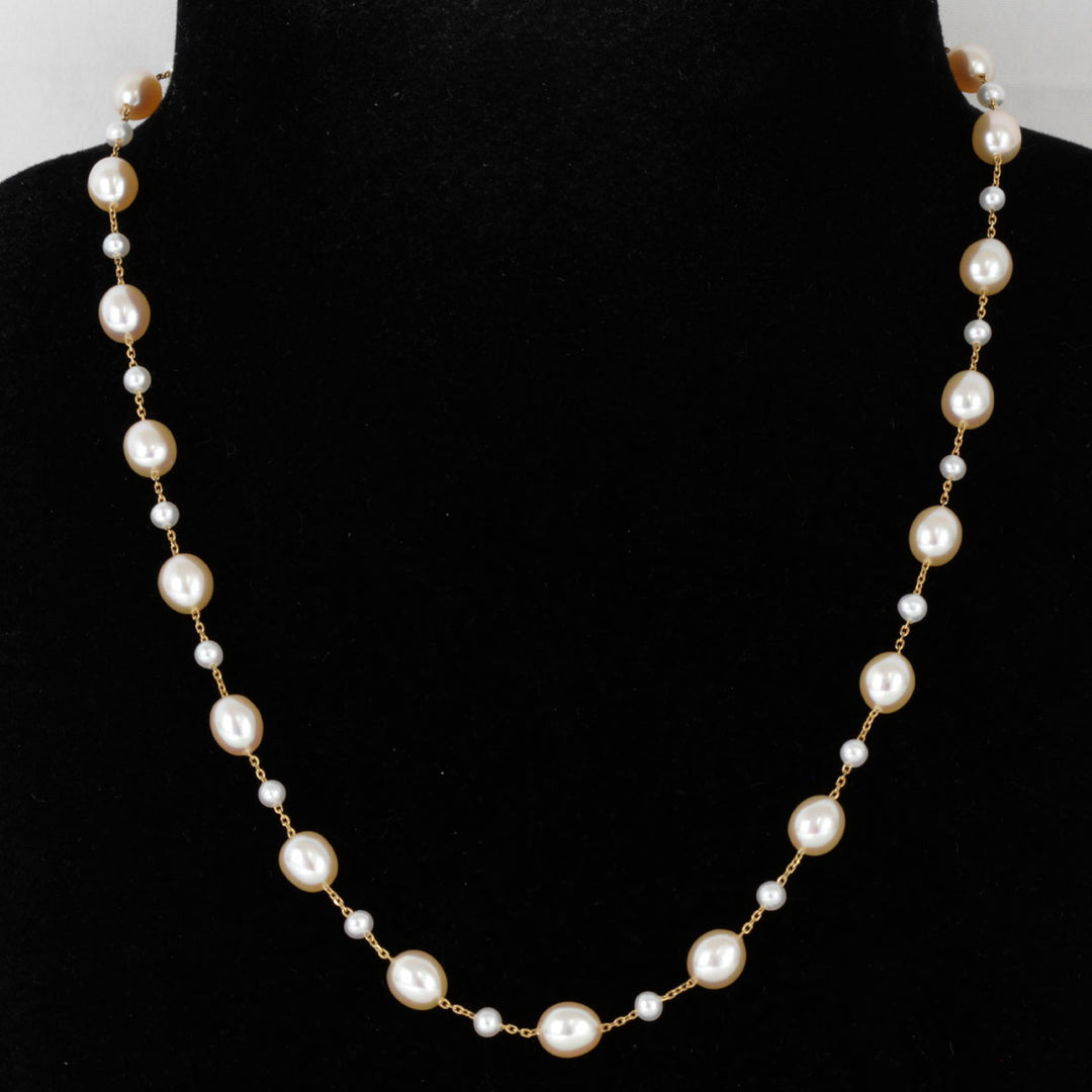 美品『USED』 K18/パール  
ネックレス
 8.1g