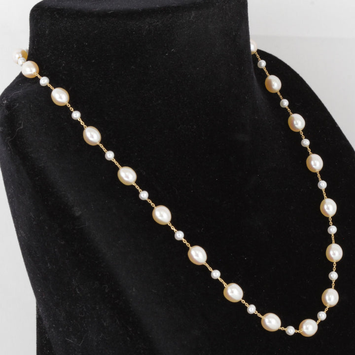 美品『USED』 K18/パール  
ネックレス
 8.1g