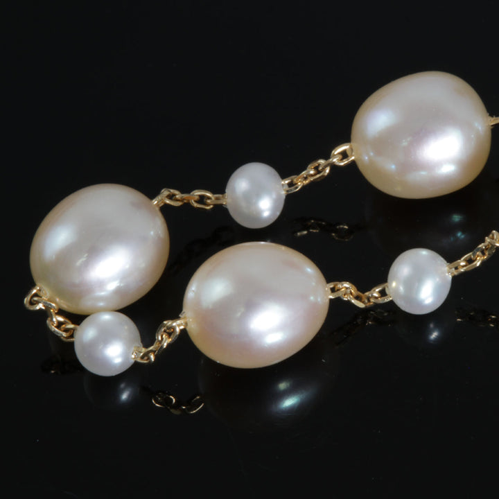 美品『USED』 K18/パール  
ネックレス
 8.1g